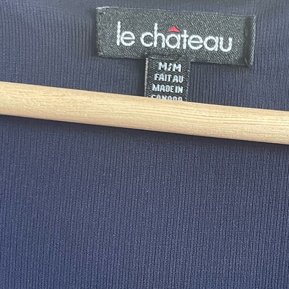 Le Chateau Blue Bird Print Midi Dress size medium - Picture 6 of 6